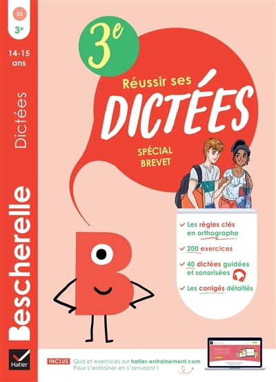 Front cover_Réussir ses dictées : 3e, 14-15 ans : spécial brevet
