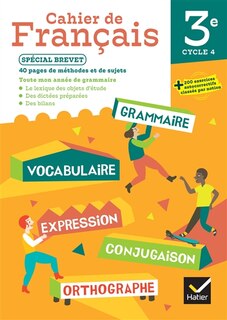 Couverture_Cahier de français 3e