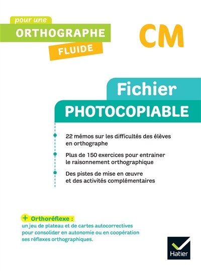 Front cover_Fichier photocopiable, pour une orthographe fluide CM