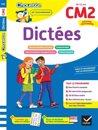 Front cover_Dictées CM2, 10-11 ans