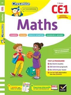 Front cover_Maths CE1, 7-8 ans : leçons et exercices corrigés : cahier de soutien, nouveau programme
