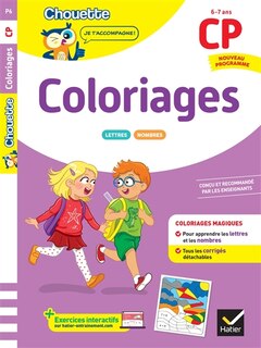 Front cover_Coloriages pour apprendre les lettres et les nombres, CP, 6-7 ans