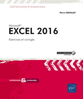 Front cover_Excel 2016 : 105 exercices et corrigés