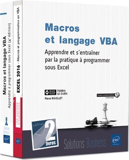 Couverture_Macros et langage VBA : apprendre et s'entraîner par la pratique à programmer sous Excel