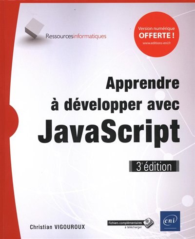 Couverture_Apprendre à développer avec JavaScript
