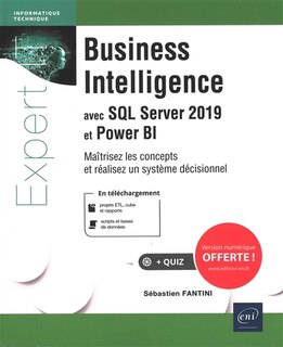 Front cover_Business intelligence avec SQL Server 2019 et Power BI : maîtrisez les concepts et réalisez un système décisionnel