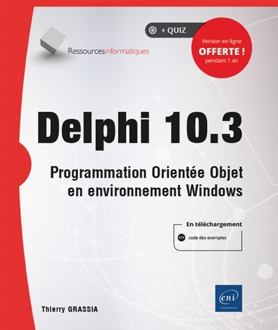 Front cover_Delphi 10.3 : programmation orientée objet en environnement Windows