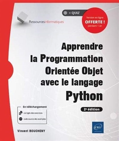 Couverture_Apprendre la programmation orientée objet avec le langage Python