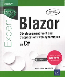 Couverture_Blazor : développement front end d'applications web dynamiques en C#