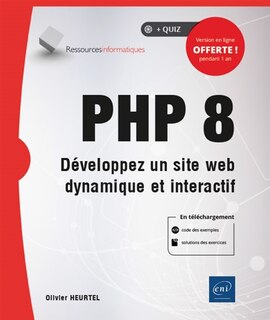 Couverture_PHP 8 : développez un site web dynamique et interactif