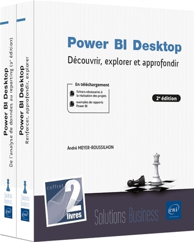 Couverture_Power BI Desktop : découvrir, explorer et approfondir : coffret de 2 livres