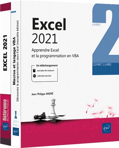 Front cover_Excel 2021 : apprendre Excel et la programmation en VBA : coffret 2 livres