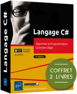 Front cover_Langage C# : apprenez la programmation orientée objet : coffret de 2 livres