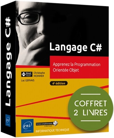Front cover_Langage C# : apprenez la programmation orientée objet : coffret de 2 livres