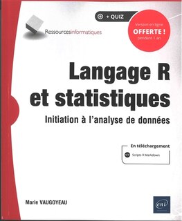 Front cover_Langage R et statistiques : initiation à l'analyse de données