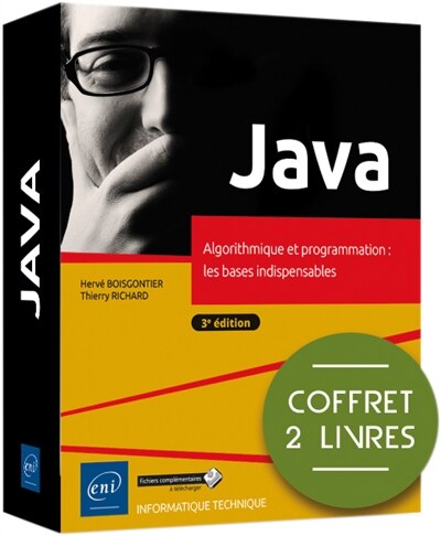 Front cover_Java : algorithmique et programmation, les bases indispensables : coffret 2 livres