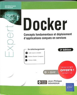 Couverture_Docker : concepts fondamentaux et déploiement d'applications conçues en services