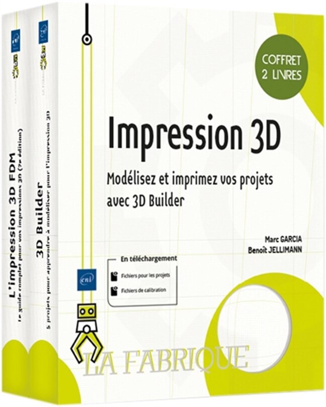 Front cover_Impression 3D : modélisez et imprimez vos projets avec 3D Builder : coffret 2 livres