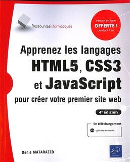 Front cover_Apprenez les langages HTML5, CSS3 et JavaScript pour créer votre premier site web