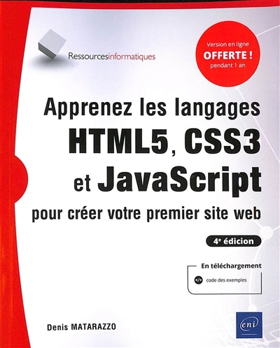 Front cover_Apprenez les langages HTML5, CSS3 et JavaScript pour créer votre premier site web