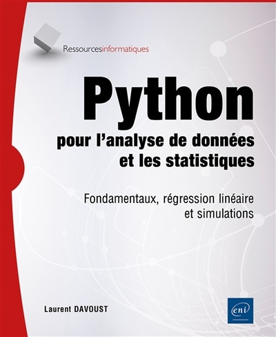 Front cover_Python pour l'analyse de donn&eacute;es et les statistiques