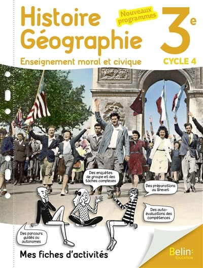 Couverture_Histoire g&eacute;ographie, enseignement moral et civique 3e, cycle 4