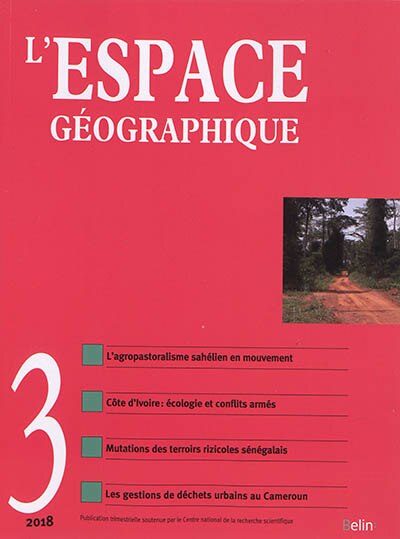 Couverture_Espace géographique, n°3 (2018)
