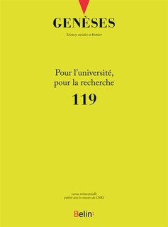 Front cover_Genèses, n°119. Pour l'Université, pour la recherche