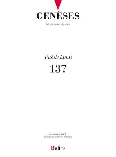 Front cover_Genèses, n°137. Public lands