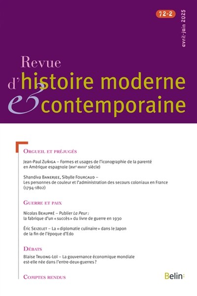 Front cover_Revue d'histoire moderne et contemporaine, n°72-2