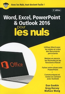 Couverture_Word, Excel, PowerPoint & Outlook 2016 pour les nuls
