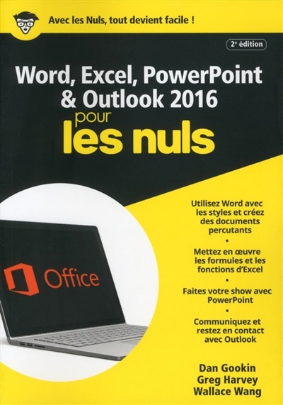 Couverture_Word, Excel, PowerPoint & Outlook 2016 pour les nuls