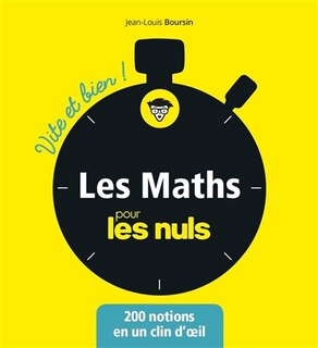 Front cover_Les maths pour les nuls : 200 notions en un clin d'oeil