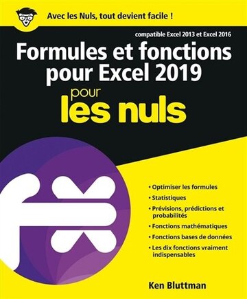 FORMULES ET FONCTIONS POUR EXCEL 2019 POUR LES NULS