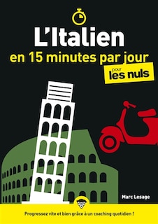 Couverture_L' italien en 15 minutes par jour pour les nuls