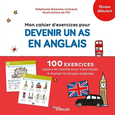 Front cover_Mon cahier d'exercices pour devenir un as en anglais, niveau débutant