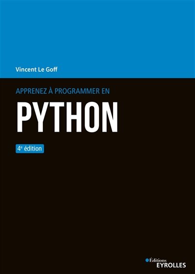 Couverture_Apprenez à programmer en Python