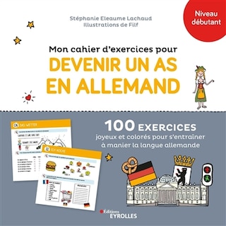 Front cover_Mon cahier d'exercices pour devenir un as en allemand, niveau débutant