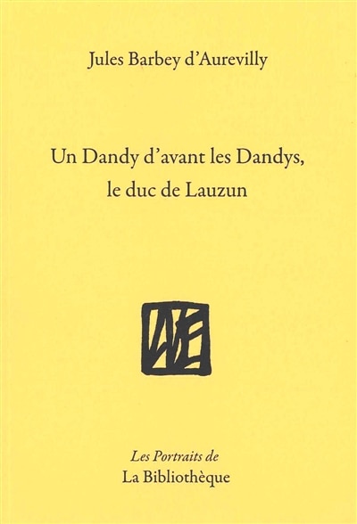 Front cover_Un dandy d'avant les dandys