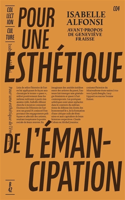 Front cover_Pour une esthétique de l'émancipation