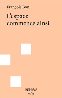 Front cover_L' espace commence ainsi