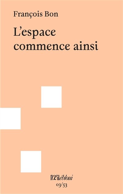 Front cover_L' espace commence ainsi