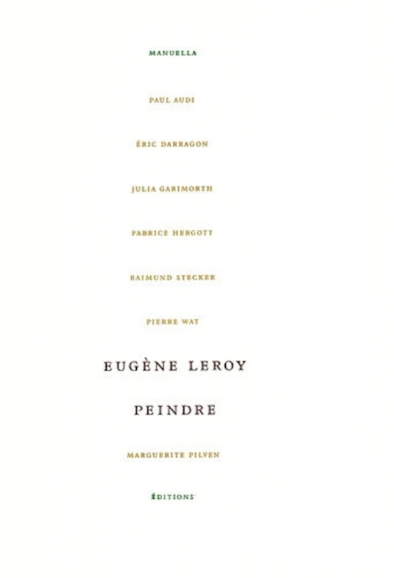Front cover_Eugène Leroy : peindre