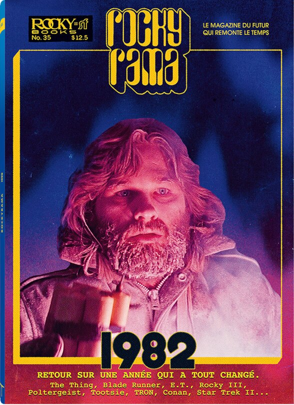 Couverture_Rockyrama, n&deg;35. 1982 : retour sur une ann&eacute;e qui a tout chang&eacute; : The thing, Blade Runner, E.T., Rocky III, Poltergeist, Tootsie, Tron, Conan, Star Trek II...