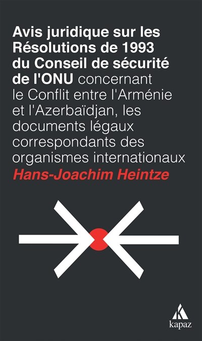 Couverture_Avis juridique sur les R&eacute;solutions de 1993 du Conseil de s&eacute;curit&eacute; de l'ONU
