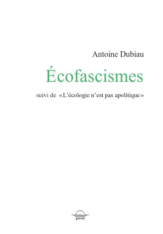 Front cover_Ecofascismes ; L'écologie n'est pas apolitique