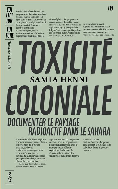 Front cover_Toxicité coloniale