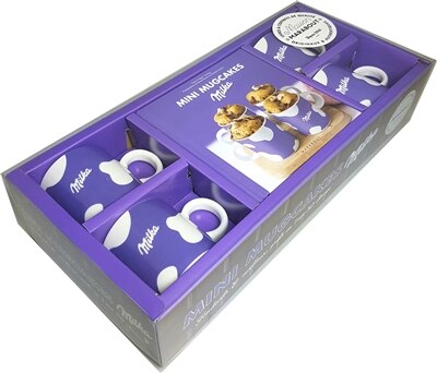 Coffret 4 mini mug cakes milka