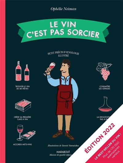 Front cover_Le vin c'est pas sorcier : petit pr&eacute;cis d'oenologie illustr&eacute;
