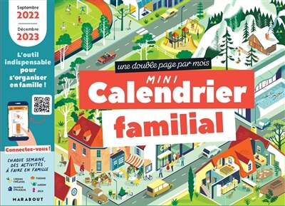 Mini calendrier familial: une double page par mois